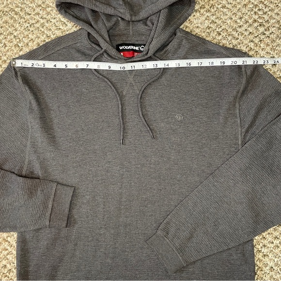 Wolverine Long Sleeve Lightweight Waffle Knit Thermal Hoodie - Gray - Picture 10 of 14